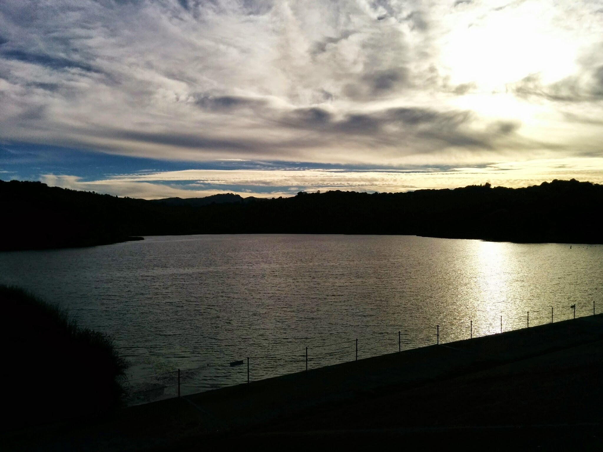 Sunset at Lafayette reservoir